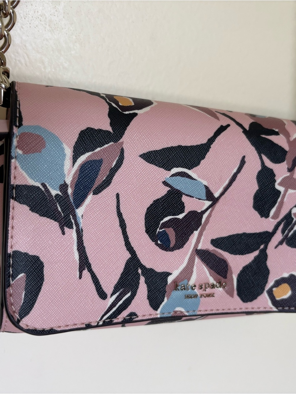 kate spade Floral-Print Crossbody with Chain Strap